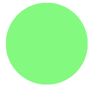 3 Fluorescent Green Round Thermal Transfer