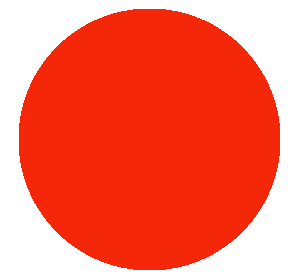 3 Fluorescent Red Round Thermal Transfer